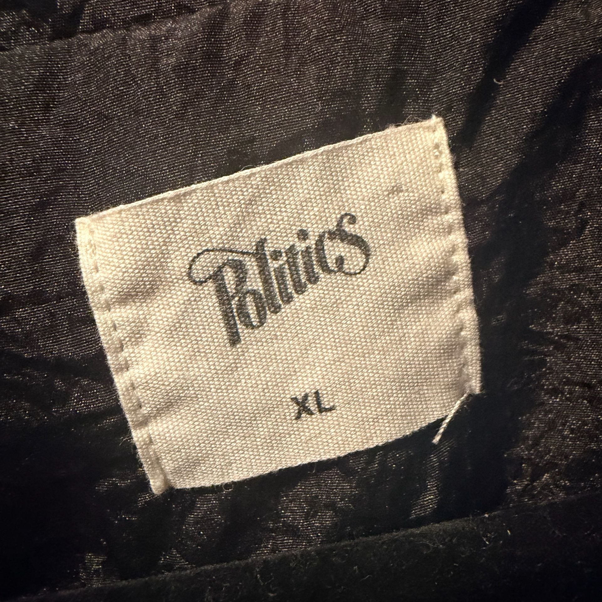 Sneaker Politics Black Zip-Up Windbreaker Track Jacket W Piping Detail Size Xl — image 2 of 6